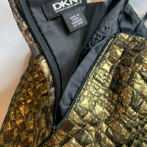 Donna Karan Golden Cocktail Dress - Picture 9 of 14